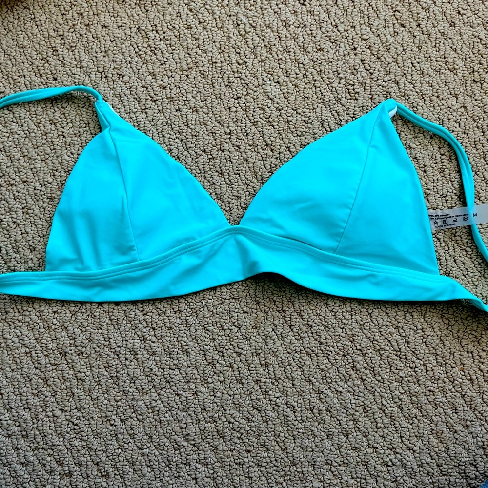 Blue bikini clip top from Shein